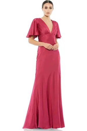 Ieena Duggal 554021 - Flounce Sleeve Evening Dress