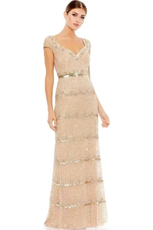 Mac Duggal Evening - 9089D Beaded And Sequined Column Gown