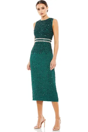 Mac Duggal Evening - A10509D Embellished Tea Length Dress