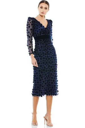 Mac Duggal 67856 - Floral Detailed Sheath Cocktail Dress
