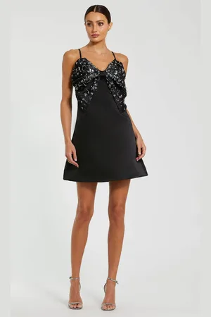 Ieena Duggal 2232 - Bow Detailed Sleeveless Cocktail Dress