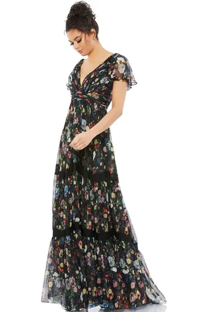 Mac Duggal Evening - 67934D Floral Printed Empire Casual Dress