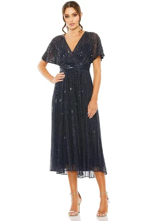 Mac Duggal 14007 - Embellished Tea-Length Evening Dress