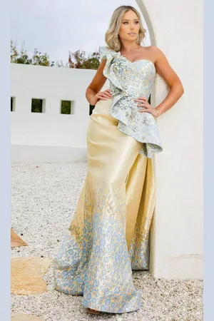 Terani Couture 241E2402 - Floral Ruffle Evening Dress