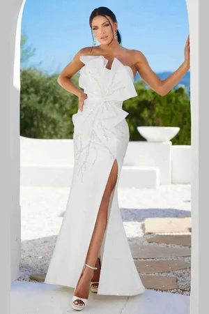 Terani Couture 241E2411 - Embellished Bow Evening Dress