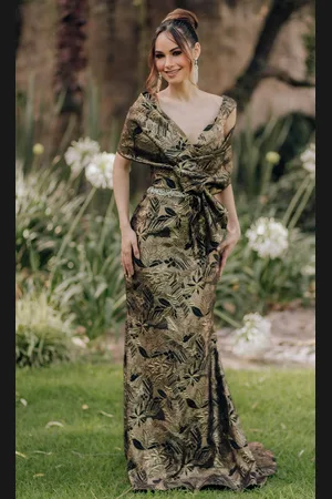 Terani Couture 232M1521 - Sleeveless V-Neck Evening Dress