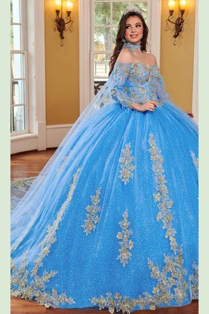 Rachel Allan RQ2167 - Illusion Sleeve Embroidered Ballgown