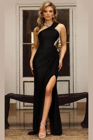Terani Couture 242E3135 - Halter Neck Sleeveless Evening Dress