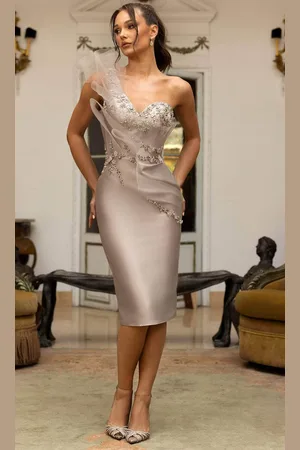 Terani Couture 242C3039 - One Shoulder Sheer Ruffle Cocktail Dress