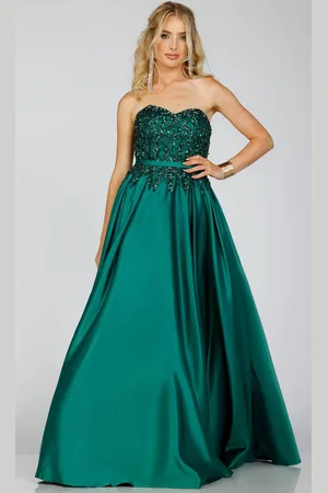 Terani Couture 231P0012 - Beaded Satin Prom Gown
