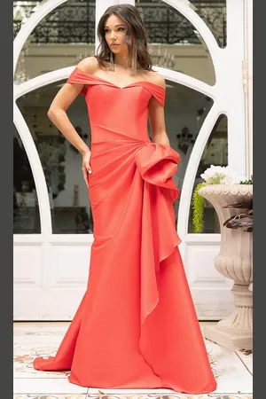 Terani Couture 242M3335 - Sweetheart Ruffle Draped Evening Gown