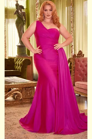 Ladivine PT004C - Asymmetrical Sheath Evening Dress