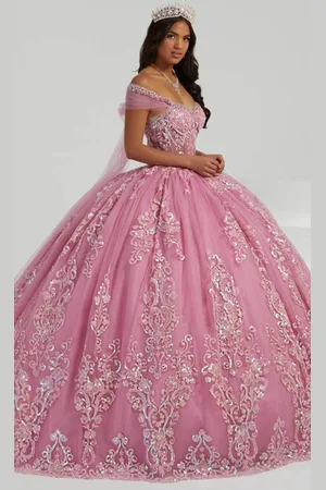 Fiesta Gowns 56476 - Sequined Quinceanera Ballgown