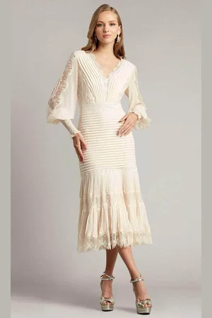 Tadashi Shoji YV21070MD - Nyssa Bishop Sleeve Dress