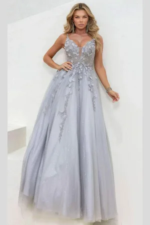 Terani Couture 241P2281 - Beaded Applique Prom Dress