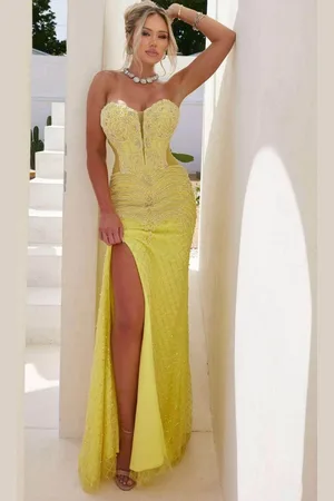 Terani Couture 241P2208 - Strapless Bodycon Long Prom Dress