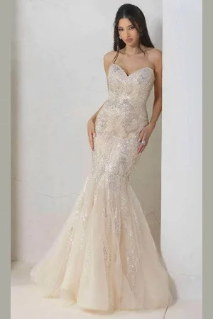 Terani Couture 241P2219 - Sweetheart Beaded Tulle Long Prom Dress
