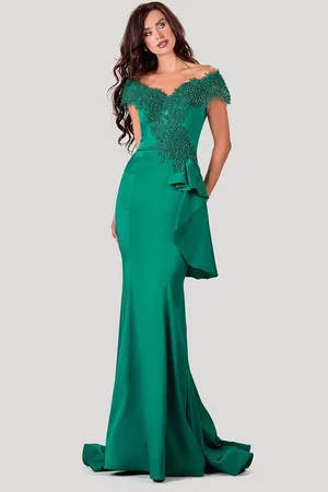 Terani Couture 2111M5255 Embroidered Off Shoulder Mother of the Bride Dress