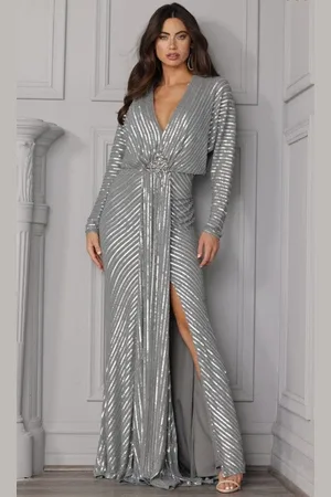 Terani Couture 2111M5280 - Long Sleeve V-neck Gown
