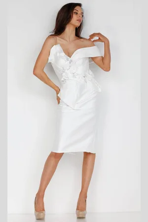 Terani Couture 2221C0333 - Pleated One Shoulder Cocktail Dress