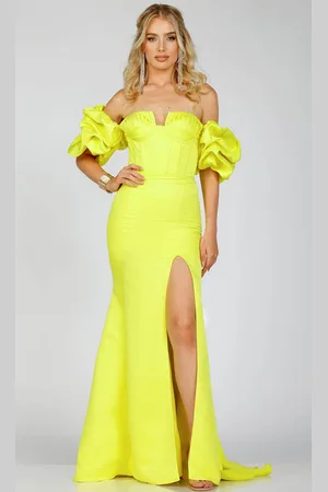 Terani Couture 231P0181 - Off-Shoulder Ruffled Sleeve Prom Gown