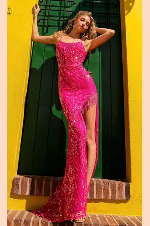 Nox Anabel D1465 - Sheath Prom Dress with Slit
