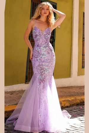 Nox Anabel C1416 - Sequin Pattern Prom Dress