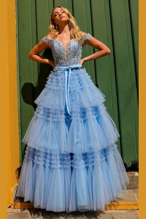 Nox Anabel E1293 - Lace Detail Bodice Prom Dress