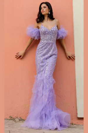 Nox Anabel Y1476 - Sequin Embellished Sleeveless Prom Gown