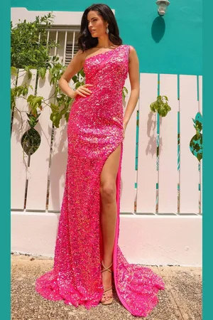 Nox Anabel A1377 - Fringed Accent Asymmetric Evening Dress