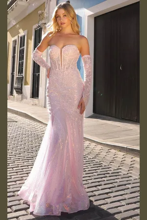 Nox Anabel D1263 - Floral Corset Prom Dress