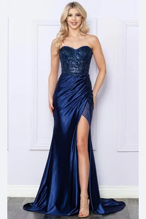 Nox Anabel E1284 - Beaded Embroidered Strapless Prom Dress