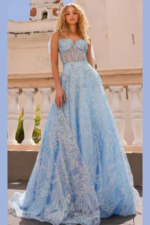 Nox Anabel T1336 - Sweetheart Neck Tie Strap Ballgown