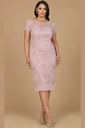 Lara Dresses 28997 - Floral Beaded Illusion Scoop Evening Dress