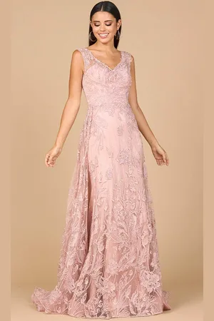 Lara Dresses 28979 - Sleeveless Embroidered Evening Gown