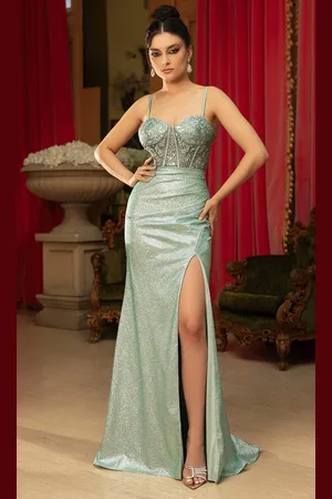 May Queen MQ2106 - Floral Fitted Evening Dress