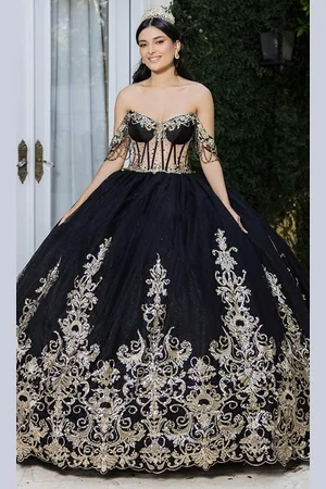 May Queen LK267 - Sequin Illusion Ballgown