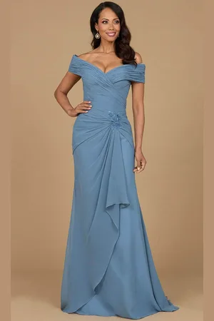 Lara Dresses 28912 - Off-Shoulder Chiffon Evening Gown