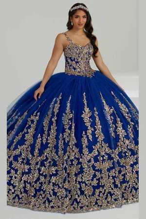 Fiesta Gowns 56483 - Thin Strapped Embroidery Gown