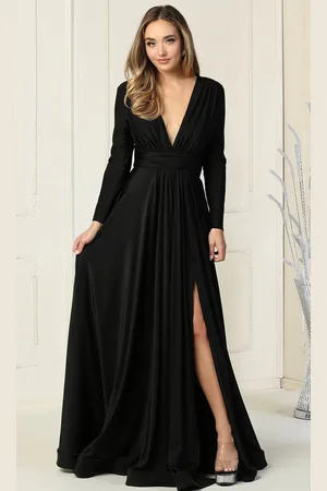 May Queen MQ1835 - Ruched A-Line Evening Dress