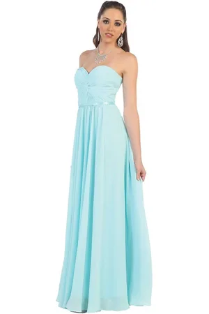 May Queen Strapless Ruched Sweetheart Chiffon Prom Dress
