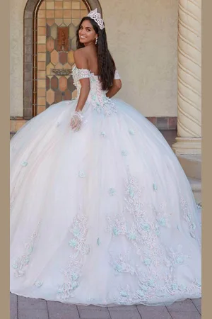 Quinceanera Collection 26055 - Embellished Off-Shoulder Ballgown