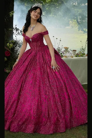 Vizcaya by Mori Lee 89455 - Off-Shoulder Jewel Encrusted Ballgown
