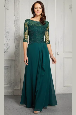 MGNY By Mori Lee 72412 Illusion Bateau A-Line Evening Dress