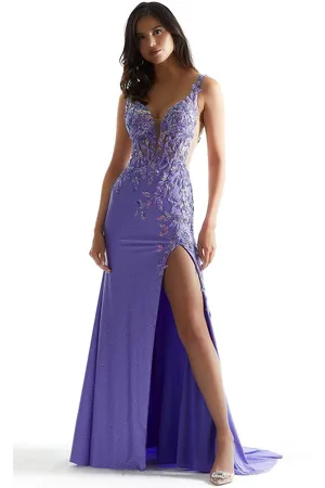 Mori Lee 49045 - Glitter Sheer Prom Dress