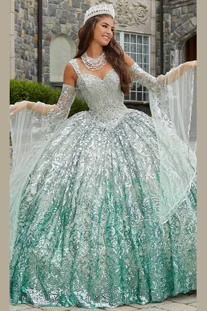 Vizcaya by Mori Lee 89401 - Flounce Sleeved Quinceanera Ballgown