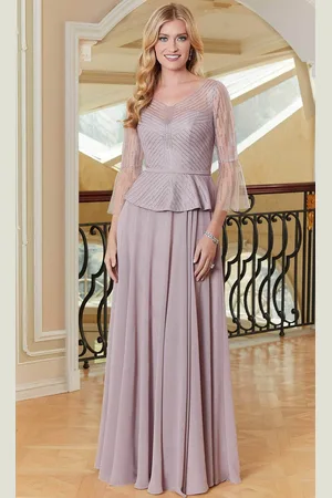 MGNY By Mori Lee 72706 - Beaded Illusion V-Neck Evening Gown