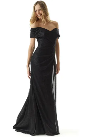 MGNY By Mori Lee 73029 - Metallic Off Shoulder Evening Dress