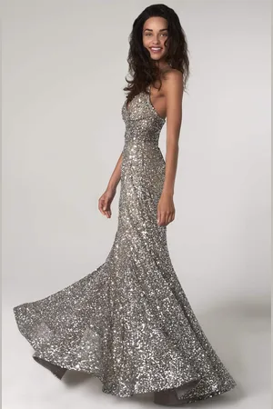 Scala Stockholm 60080 Sequined Fit Trumpet Dress