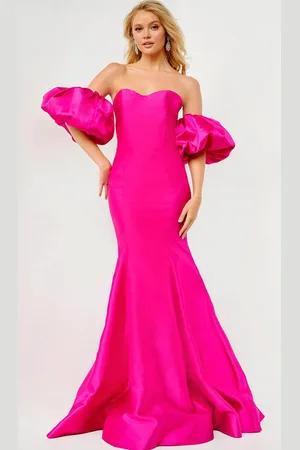 JOVANI 22830 - Off Shoulder Satin Prom Dress